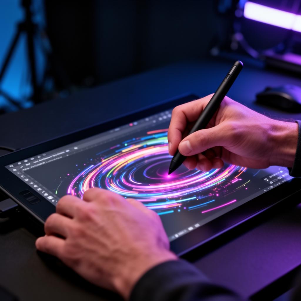 Creative professional working on a digital project